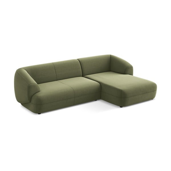 Žalios spalvos iš velveto kampinė sofa (su dešiniuoju kampu) Moana – Makamii-image-3