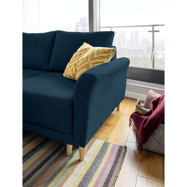 Tamsiai mėlyna sofa-lova Miuform Lovely Annie, kairysis kampas-image-4