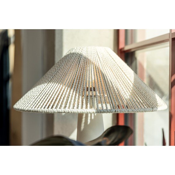 Smėlio spalvos stalinis šviestuvas (aukštis 50 cm) su tekstiliniu gaubtu Favoro – Markslöjd-image-3