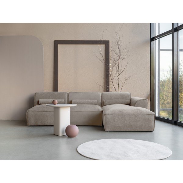 Kampinė sofa smėlio spalvos (su dešiniuoju kampu) Flex Felix – Miuform-image-1