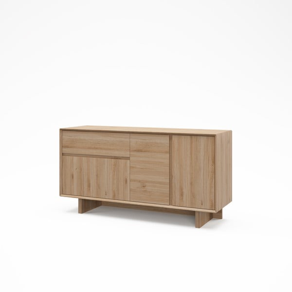 Natūralios spalvos šoninė spintelė iš ąžuolo 146x76x45 cm Carpi – Marckeric-image-2