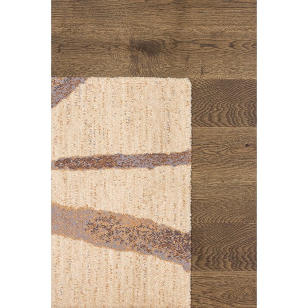 Kilimas iš vilnos smėlio spalvos 100x180 cm Sticks – Agnella-image-3