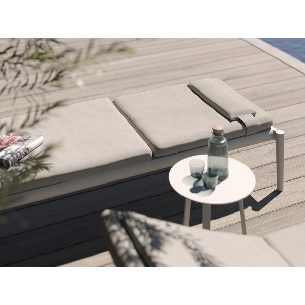 Kreminės spalvos metalinis sodo gultas Switch - Diphano-image-1