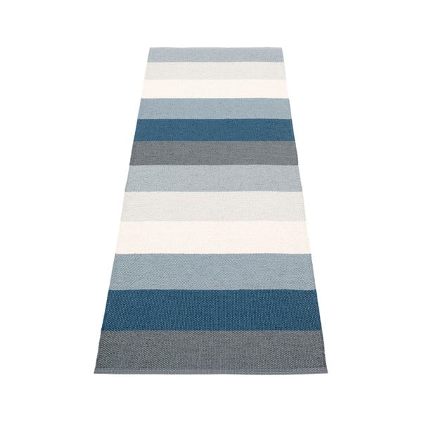 Mėlynos spalvos/kreminės spalvos lauko kilimas 70x200 cm Molly Ocean Grey – Pappelina