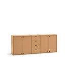 Natūralios spalvos šoninė spintelė 197x80x40 cm Wally – Teulat