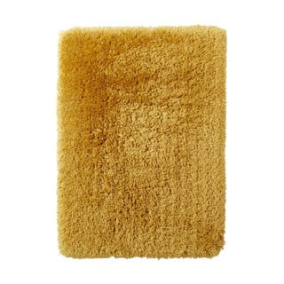 Geltonas rankomis siūtas kilimas Think Rugs Polar PL Yellow, 80 x 150 cm