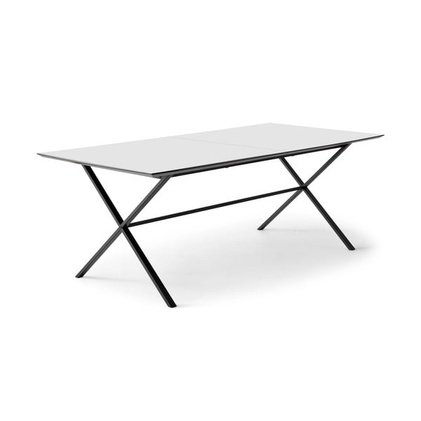 Prailginamas valgomojo stalas baltos spalvos su baltu stalviršiu 100x210 cm Meza – Hammel Furniture