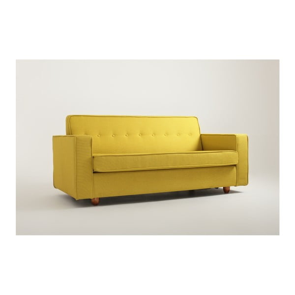 Geltonos spalvos dvivietė sofa "Custom Form Zugo-image-1