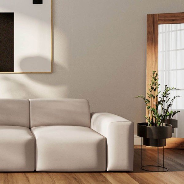 Smėlio spalvos iš velveto sofa 285 cm Villet – Rodier-image-3