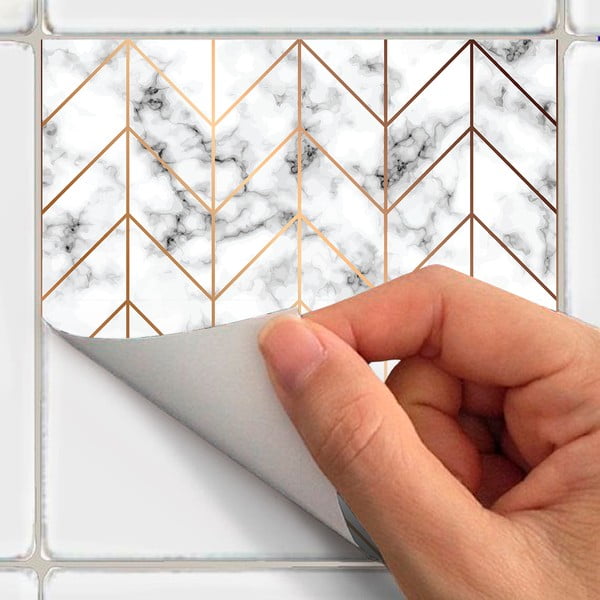 Lipdukai 9 vnt. ant plytelių 20x20 cm Marble – Ambiance-image-1