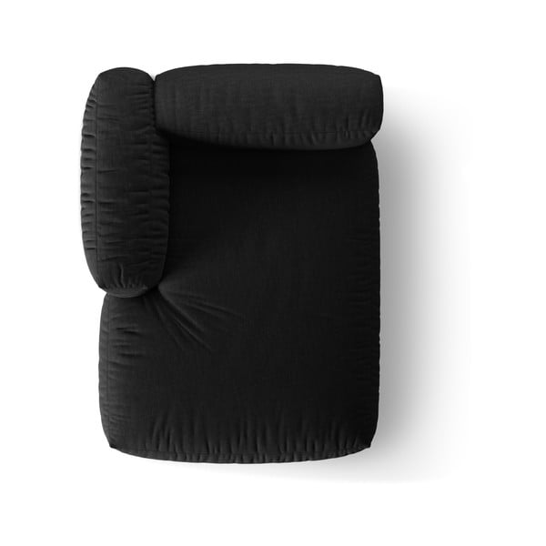 Modulinė sofos dalis juodos spalvos (su kairiuoju kampu) Martina – Micadoni Home-image-4