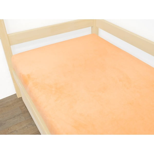 Oranžinė paklodė iš mikropluošto, 90 x 160 cm