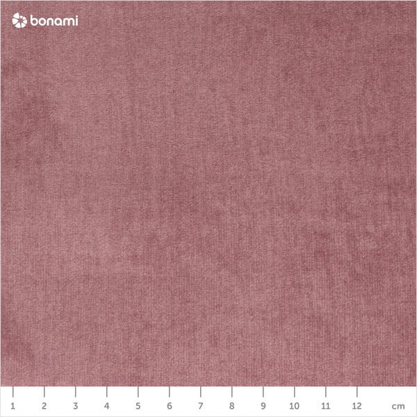 Tamsiai rožinė aksominė kampinė sofa-lova Devichy Hermes, kairysis kampas-image-1