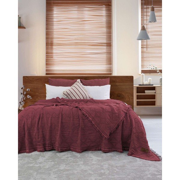 Bordo spalvos lovatiesė 260x240 cm Oscar  – Mijolnir
