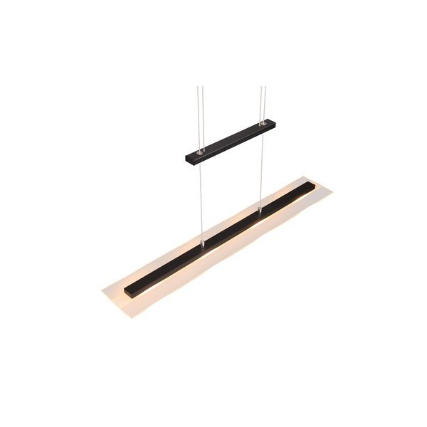 Kabantis šviestuvas juodos spalvos LED su stiklo gaubtu Milos – Reality-image-2