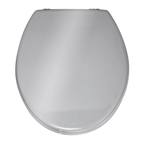 Blizgios pilkos spalvos tualeto sėdynė Wenko Prima, 41 x 38 cm
