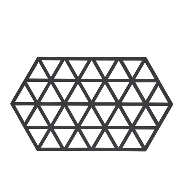 Juodas silikoninis kilimėlis karštam puodui Zone Triangles