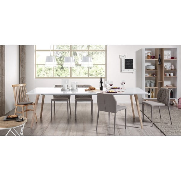 Prailginamas valgomojo stalas su papildomu stalviršiu 90x140 cm Eunice – Kave Home-image-2