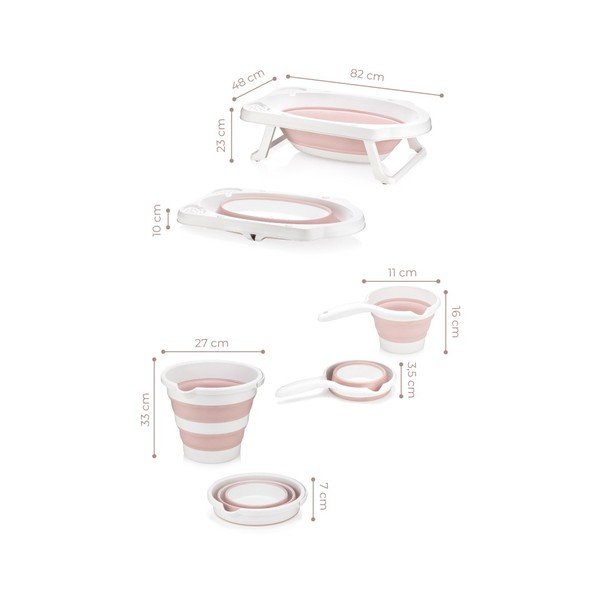 Balta ir rožinė vonia 48x82 cm - Foutastic-image-1