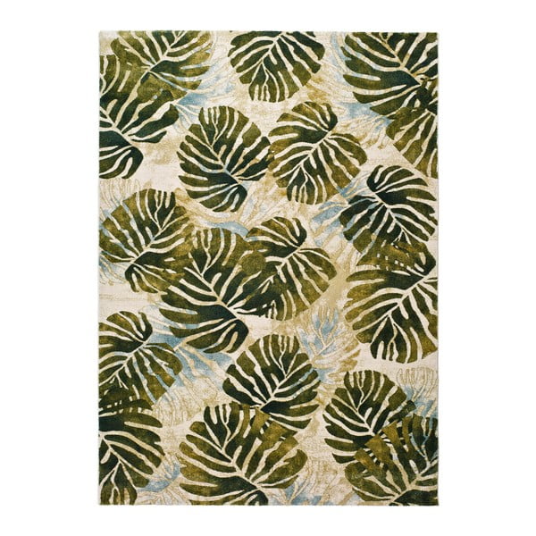 Žalios ir smėlio spalvos kilimas "Universal Tropics Multi", 120 x 170 cm