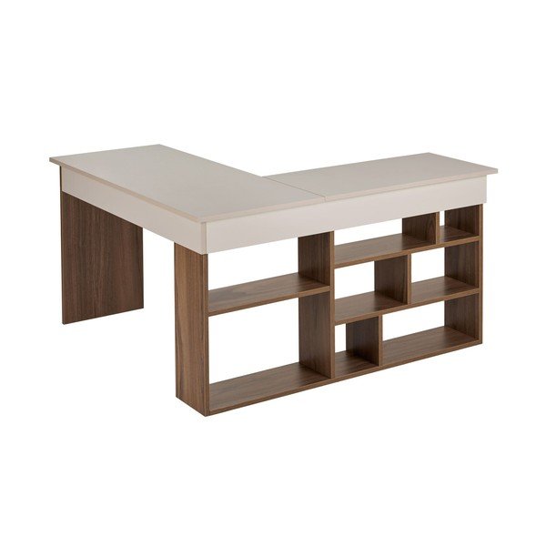 Rašomasis stalas iš riešutmedžio 120x130 cm Vesper – Kalune Design