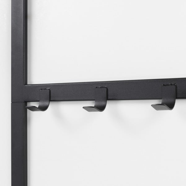 Juodos spalvos iš metalo koridoriaus baldas 70x178x29 cm Ivar – Spinder Design-image-1
