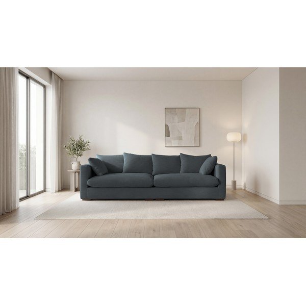 Sofa iš kordinio velveto pilkos spalvos 266 cm Comfy – Scandic-image-4