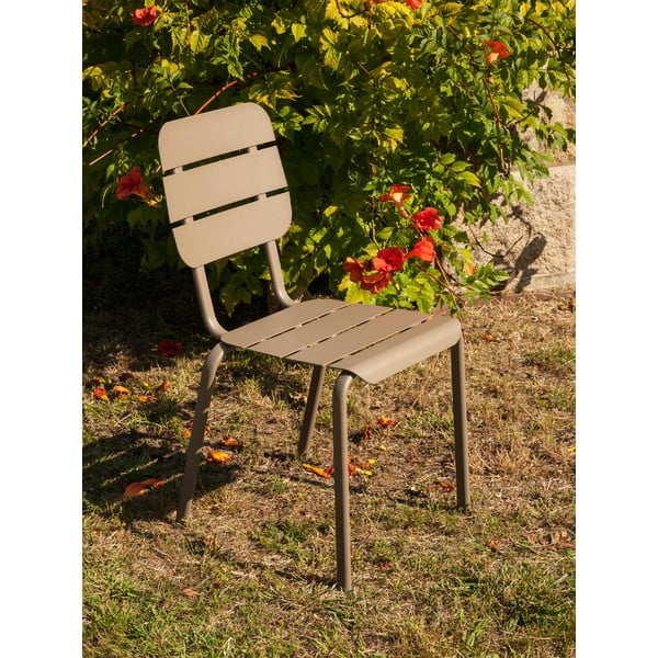 Žaliai rudas metalinis sodo valgomojo komplektas 8 asmenims Alicante - Ezeis-image-1