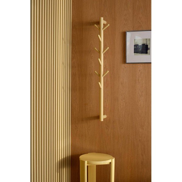 Šviesiai geltonos spalvos iš pušies masyvo sieninė lentyna 21 cm Eddison – Jotex-image-1