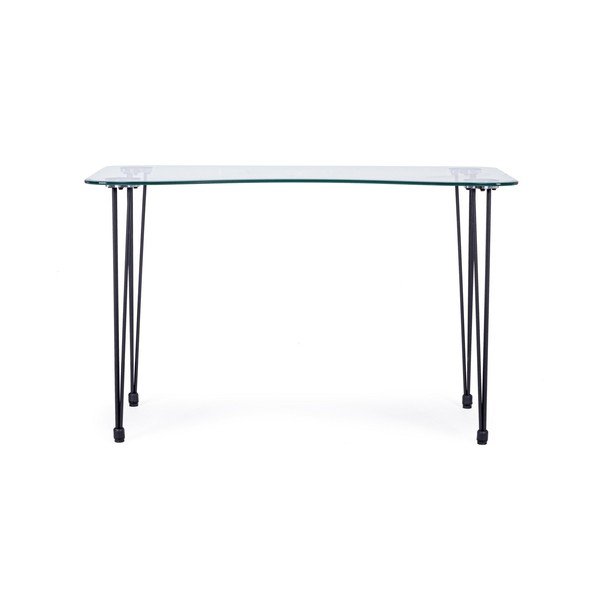 Rašomasis stalas su stikliniu stalviršiu 60x120 cm Rondo – Bizzotto-image-3