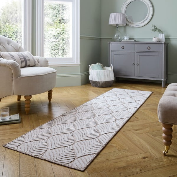 Dramblio kaulo spalvos lauko ir vidaus kilimas 66x230 cm Elm Leaf – Flair Rugs-image-1