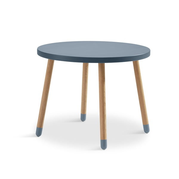 Mėlynas vaikiškas stalas Flexa Dots, ø 60 cm