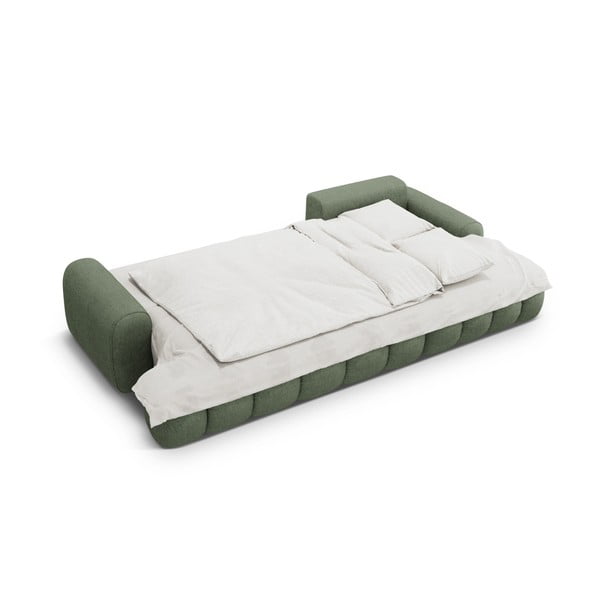 Žalios spalvos sulankstoma/su sandėliavimo vieta kampinė sofa (su dešiniuoju kampu/su gultu) Linz – Cosmopolitan Design-image-4