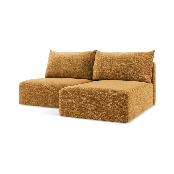 Oranžinės spalvos sulankstoma/su sandėliavimo vieta kampinė sofa (su dešiniuoju kampu) Kalena – Makamii-image-2