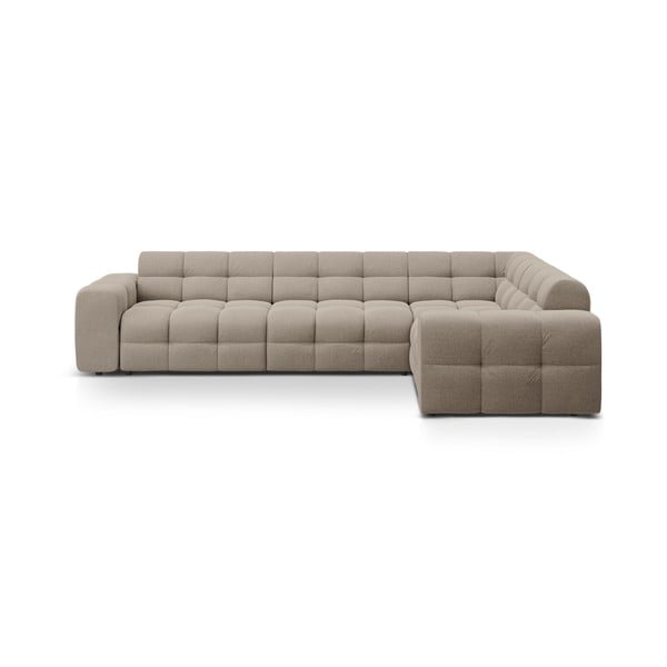 Rudos spalvos kampinė sofa (su dešiniuoju kampu/„L“ formos) Kendal – Micadoni 