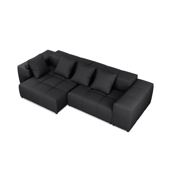 Juoda kampinė sofa (kintama) Rome - Cosmopolitan Design-image-4