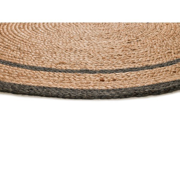 Apvalios formos kilimas pilkos spalvos/natūralios spalvos ø 120 cm Mahon – Universal-image-3