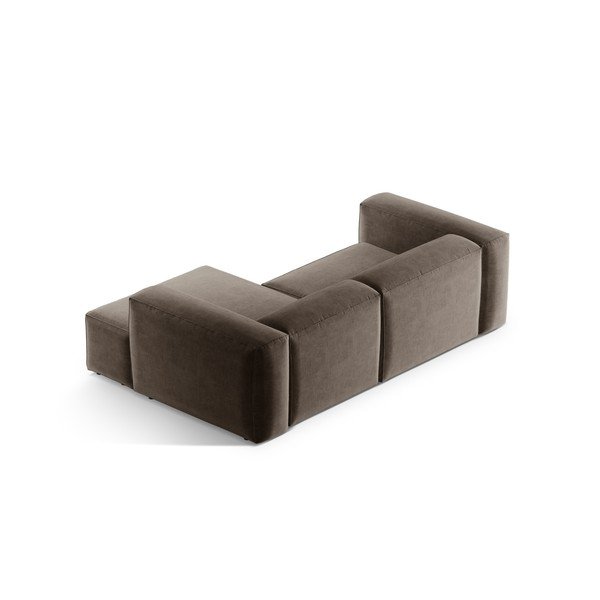 Rudos spalvos kampinė sofa (su dešiniuoju kampu/su gultu) Bergamo – Cosmopolitan Design-image-4