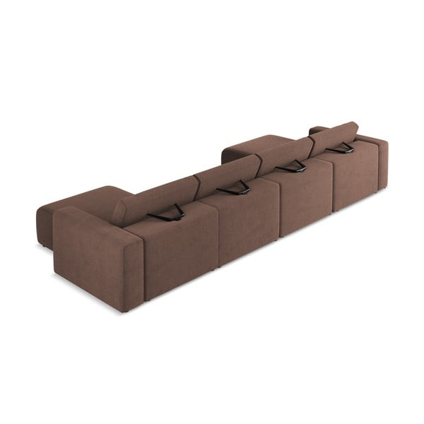 Rožinės spalvos kampinė sofa Kalea – Makamii-image-3