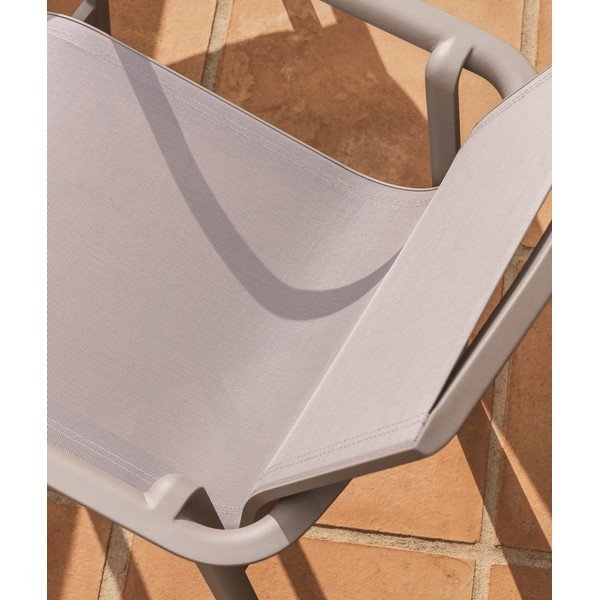 Smėlio spalvos/taupe spalvos sodo kėdė Canea – Kave Home-image-1