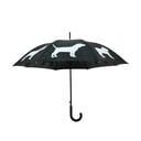 Juodai baltas skėtis su šviesą atspindinčiais elementais Esschert Design Dog