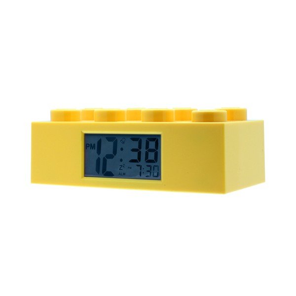 Geltonas laikrodis su LEGO® plytų žadintuvu-image-1