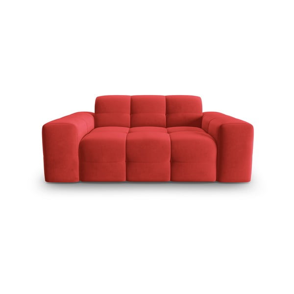 Raudono aksomo sofa 156 cm Kendal - Micadoni Home
