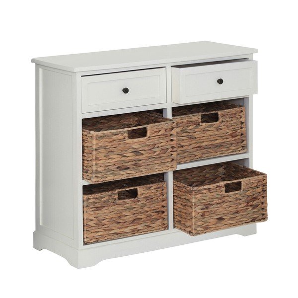 Dramblio kaulo spalvos iš paulovnijos masyvo šoninė spintelė 76x70x33 cm Vermont – Premier Housewares