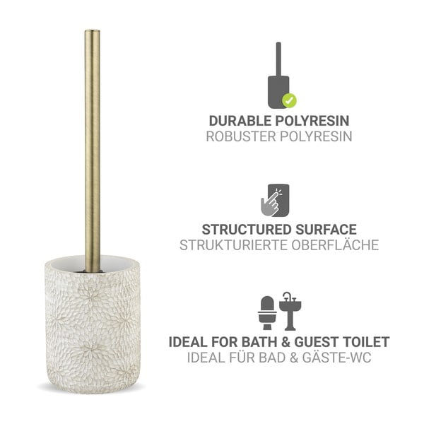 Baltos spalvos iš polirezino tualeto šepetys Montalfano – Wenko-image-3