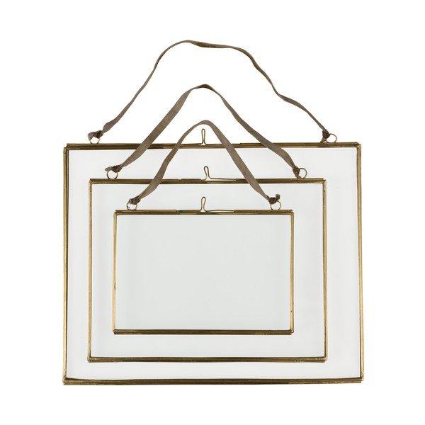 Iš metalo pakabinamas rėmas auksinės spalvos 25x20 cm – Rex London-image-4