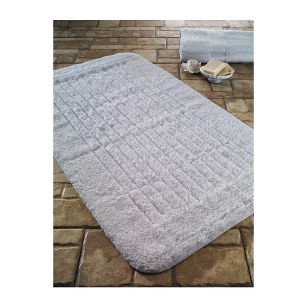 Baltas medvilninis vonios kilimėlis "Confetti" Vonios kilimėliai "Cotton Stripe", 60 x 100 cm