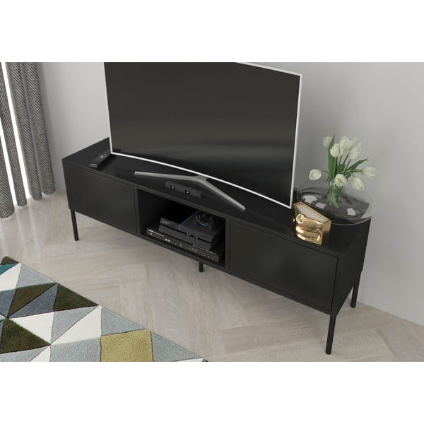 Juodas televizoriaus staliukas Skandica Mirka-image-1
