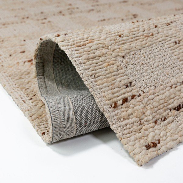 Rankų darbo natūralios spalvos iš vilnos mišinio kilimas 140x200 cm Rova Blend – Flair Rugs-image-4