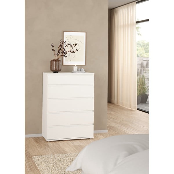 Aukšta šoninė spintelė baltos spalvos 77x107 cm Nova – Tvilum-image-1